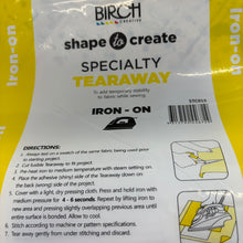 Tearaway iron on interfacing