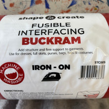 Iron on buckram