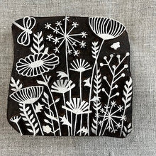 Wood block - Garden scene