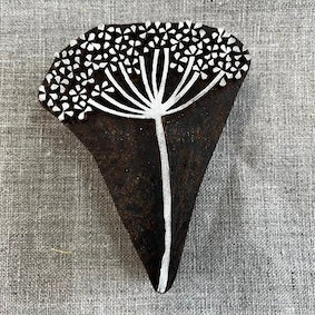 Wood block - Queen Anne's lace