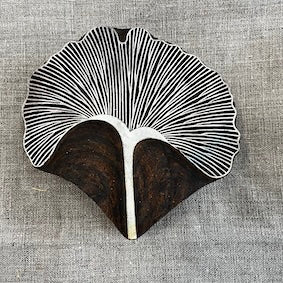 Wood block - Gingko leaf filled large